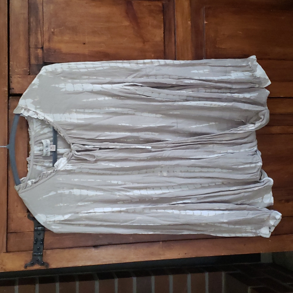 Women's Knox Rose Taupe Tie Dye  top 100% Rayon